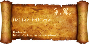 Holler Márta névjegykártya
