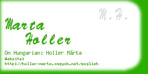 marta holler business card